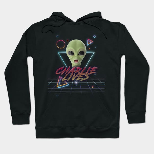 Charlie Lives  Alien Hoodie by Cruella Entertainment